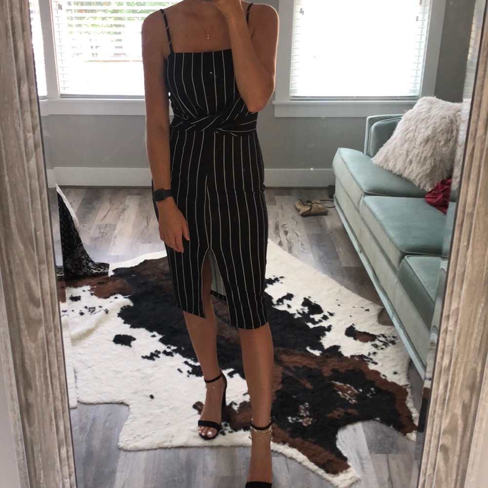 Pinstriped dress